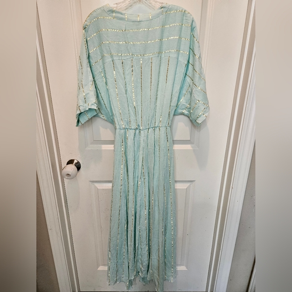 NWT  EN CREME Sabrina Lurex Maxi Dress - Picture 4 of 9